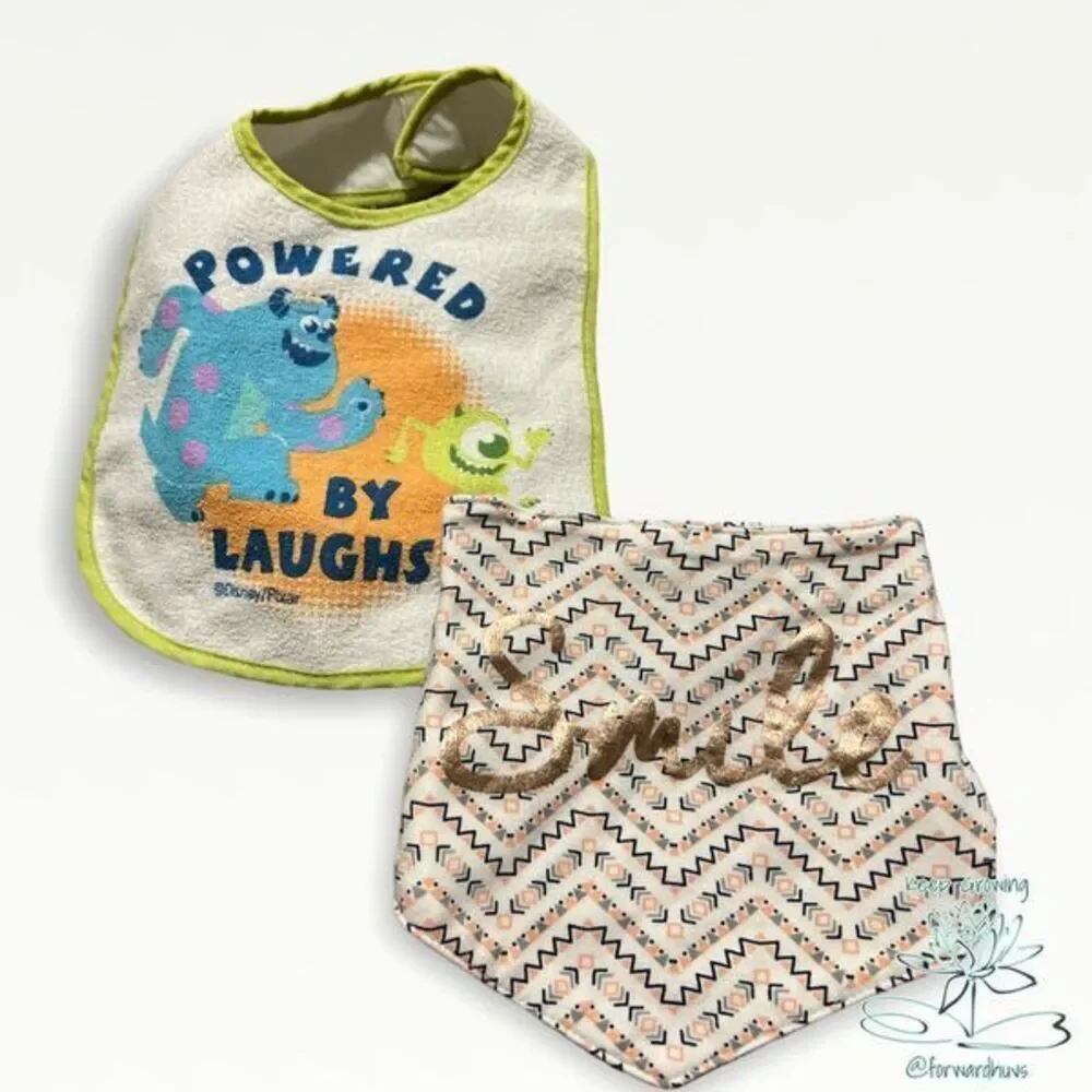 Bundle Sale 3 for $15 | Disney Monster’s Inc | Smile Baby | Bibs